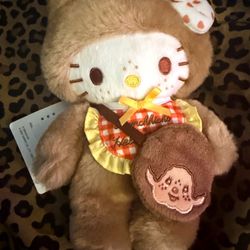 Hello Kitty X Monchhichi Gingham Checker Hello Kitty