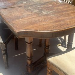 Solid Wood Table 4 Chairs $40