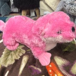 Cute pink stuff animal