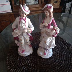 Antique French Porcelain Figures In Beautiful Condition 