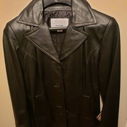 Women's Leather Coat Size M