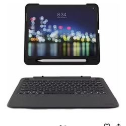 ZAGG Slim Book Go Ultra Slim Keyboard & Detachable case for iPad Pro 11-inch (Gen 2, Gen1) - Magnetic-Hinged Keyboard, Multi-Device Bluetooth Pairing,