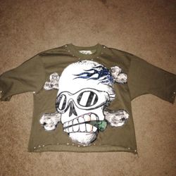 Oversized Skull Crossbones Shirt
