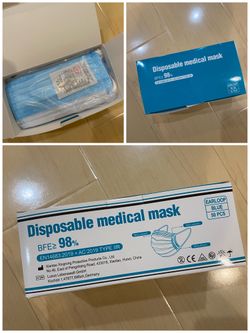 250pcs Blue 3ply mask 50pcs per box