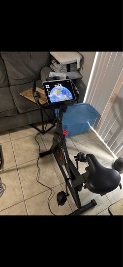 ABONOW Indoor Cycling Bike Exercise Bike w/ Adjustable Seat & Heart Rate Monitor