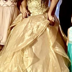 Beautiful Gold Prom Dress 