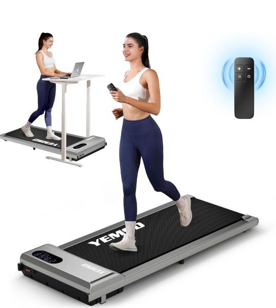 Walking Pad Treadmill 330 lb Capacity, 3 in 1 Portable Treadmill for Home and Office with Remote Control, LED Display