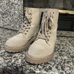 Cute Girl Beige Boots