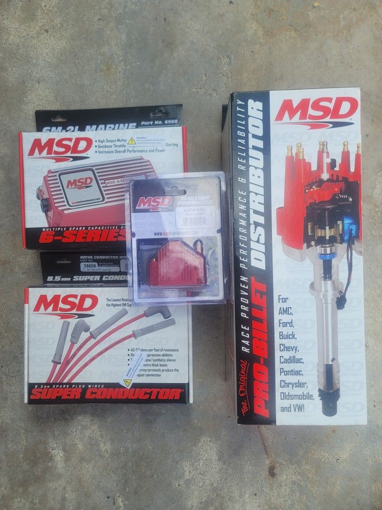 Msd marine chevy ignition kit 8560 distributor 6560 6m 2l 8207
