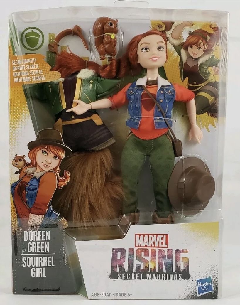 Hasbro Marvel Rising Secret Warriors Secret Identity Doreen Green Squirrel Girl Doll