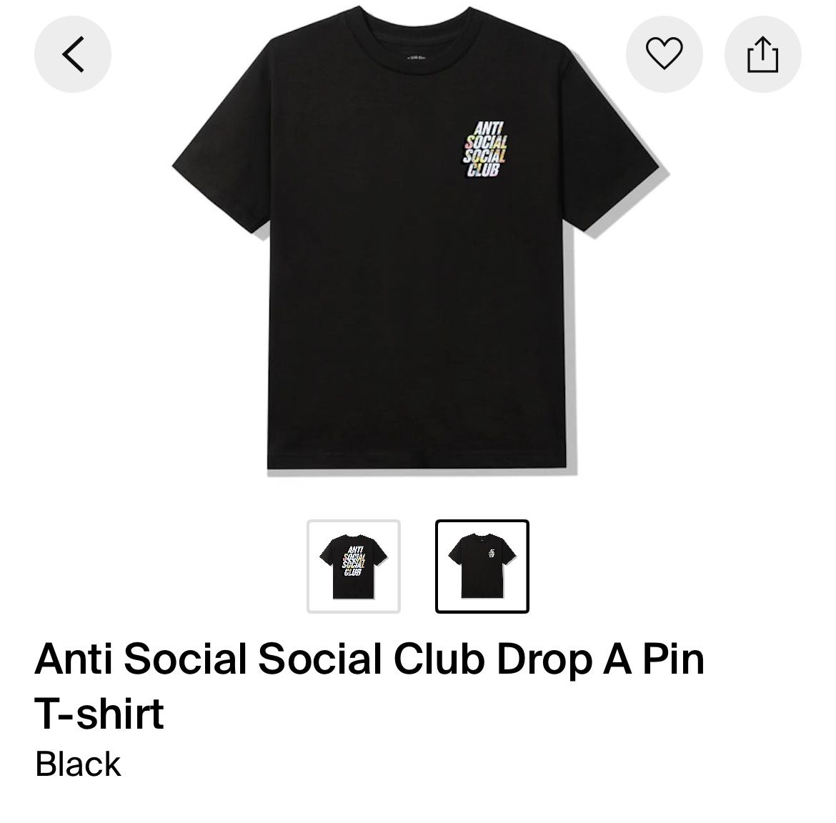 Anti Social Social Club Drop A Pin Shirt