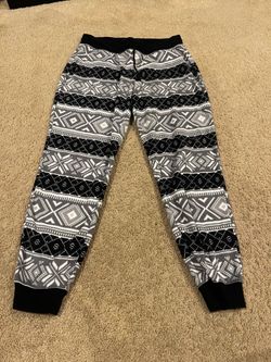 Old Navy black and white pattern sleep joggers size Medium