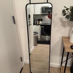 Black Over-the-Door Mirror – 15” x 51”