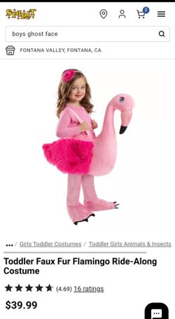 Toddler flamingo halloween costume