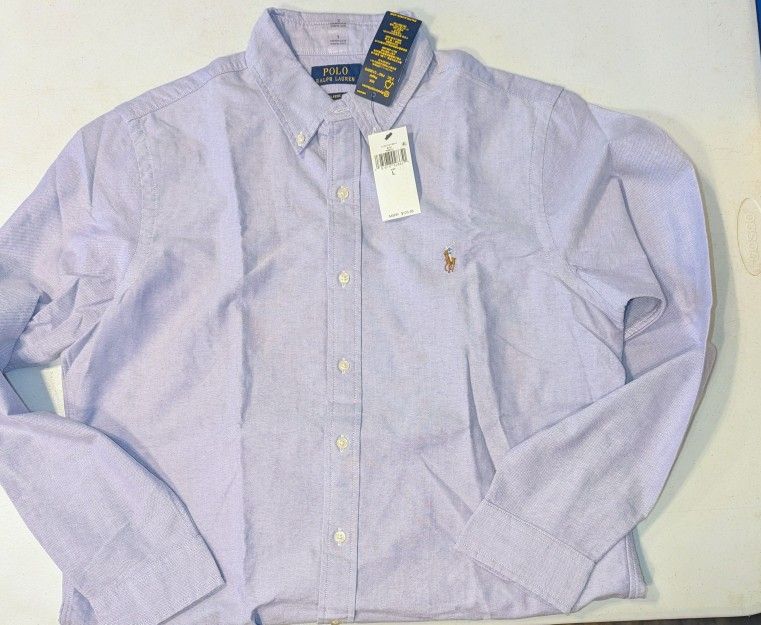 New men's polo Large Full Button Down Shirt