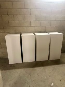 4 Custom-Made Solid Hardwood Pedestals – 2’ x 2’ x 4’