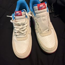 Air Force Ones Size 11 Red White N Blue