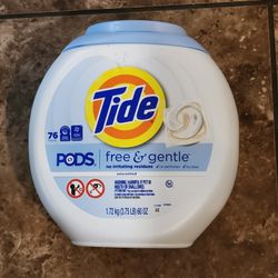 Tide Free And Gentle Laundry Detergent Pods 76 Count