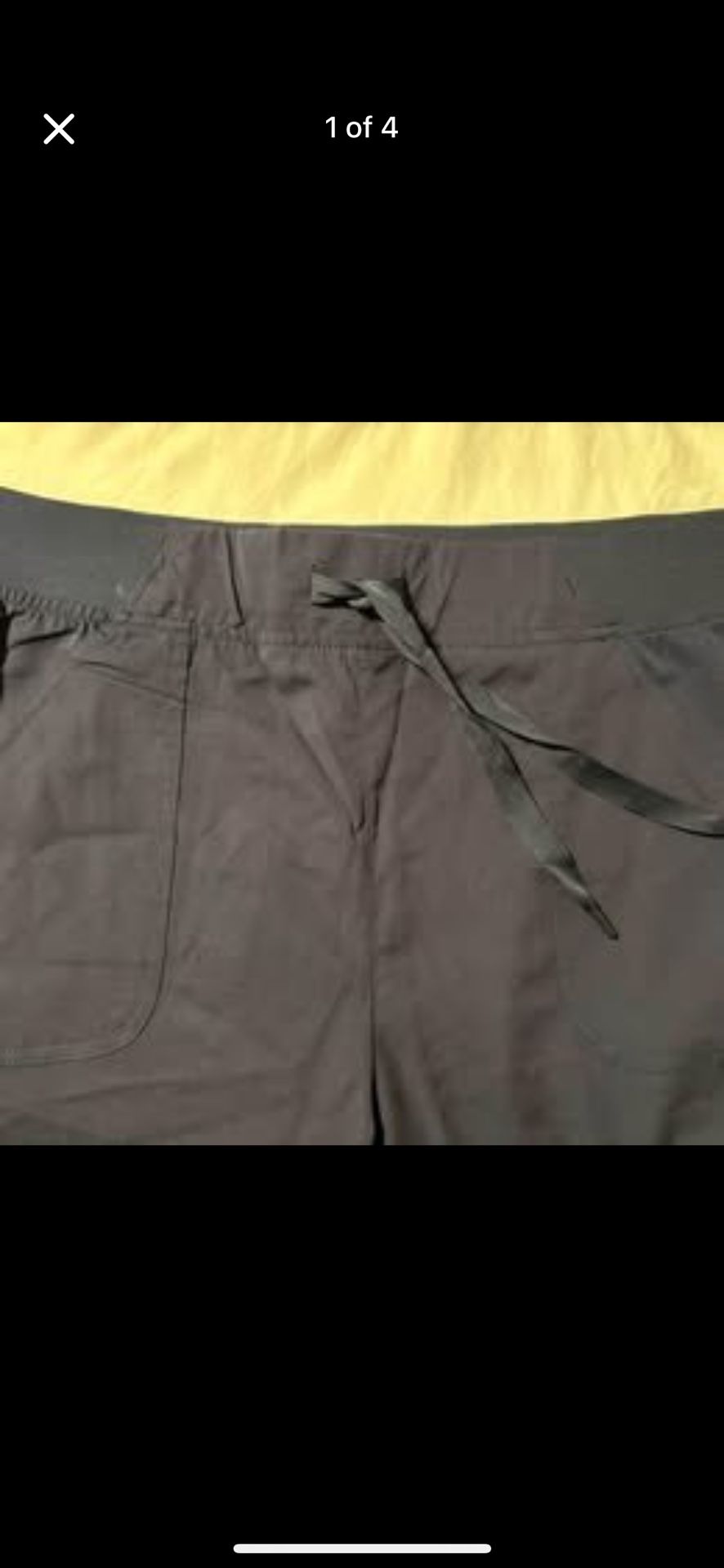 XL Drawstring Navy Blue Scrub Pants with pockets