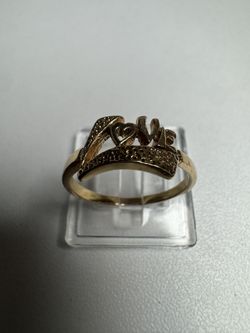 14K Gold "Love" Ring Size 6 – Elegant Fine Jewelry for Women