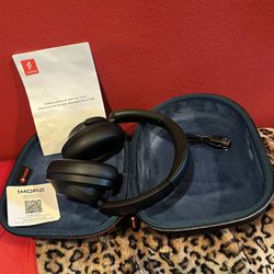 1MORE SonoFlow SE Active Noise Cancelling Wireless Headphones with case and charging cord 