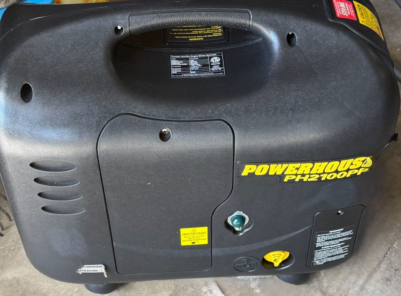 Powerhouse ph2100pri inverter generator