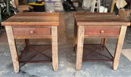 2 IFD Antique Multicolor End Tables