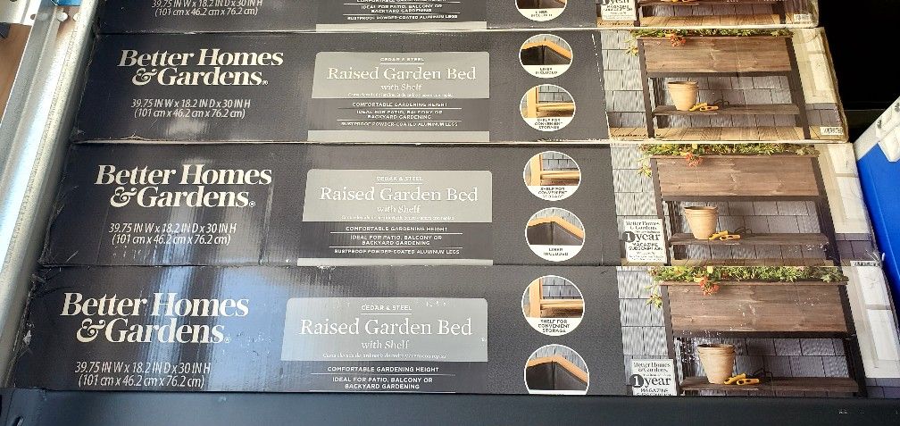 Brand New Raised Garden Beds Cedar N Metal Frame