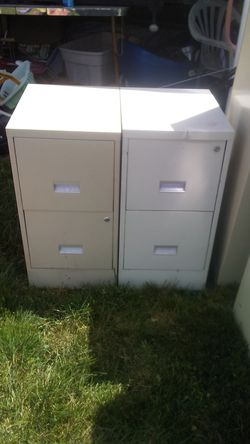 4 2 drawer file cabinets