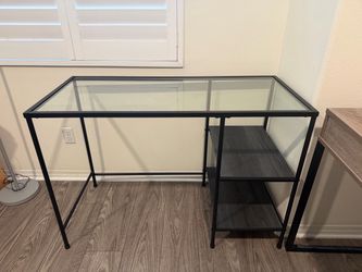 Glass top desk