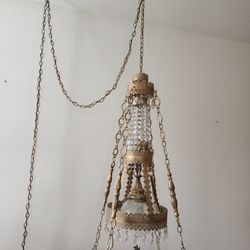 Vintage Hanging Lamp Table