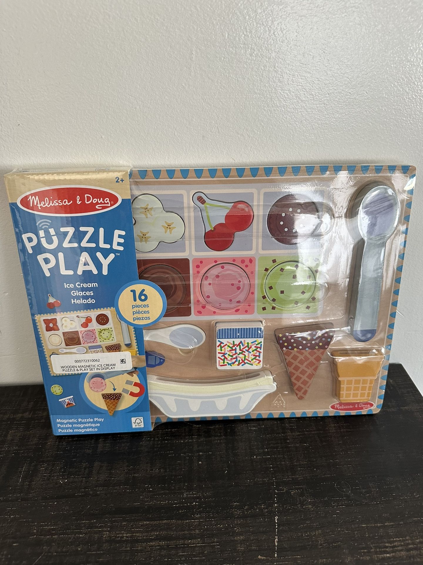 Melissa And Doug Wooden Magnetic Ice Cream Puzzle 