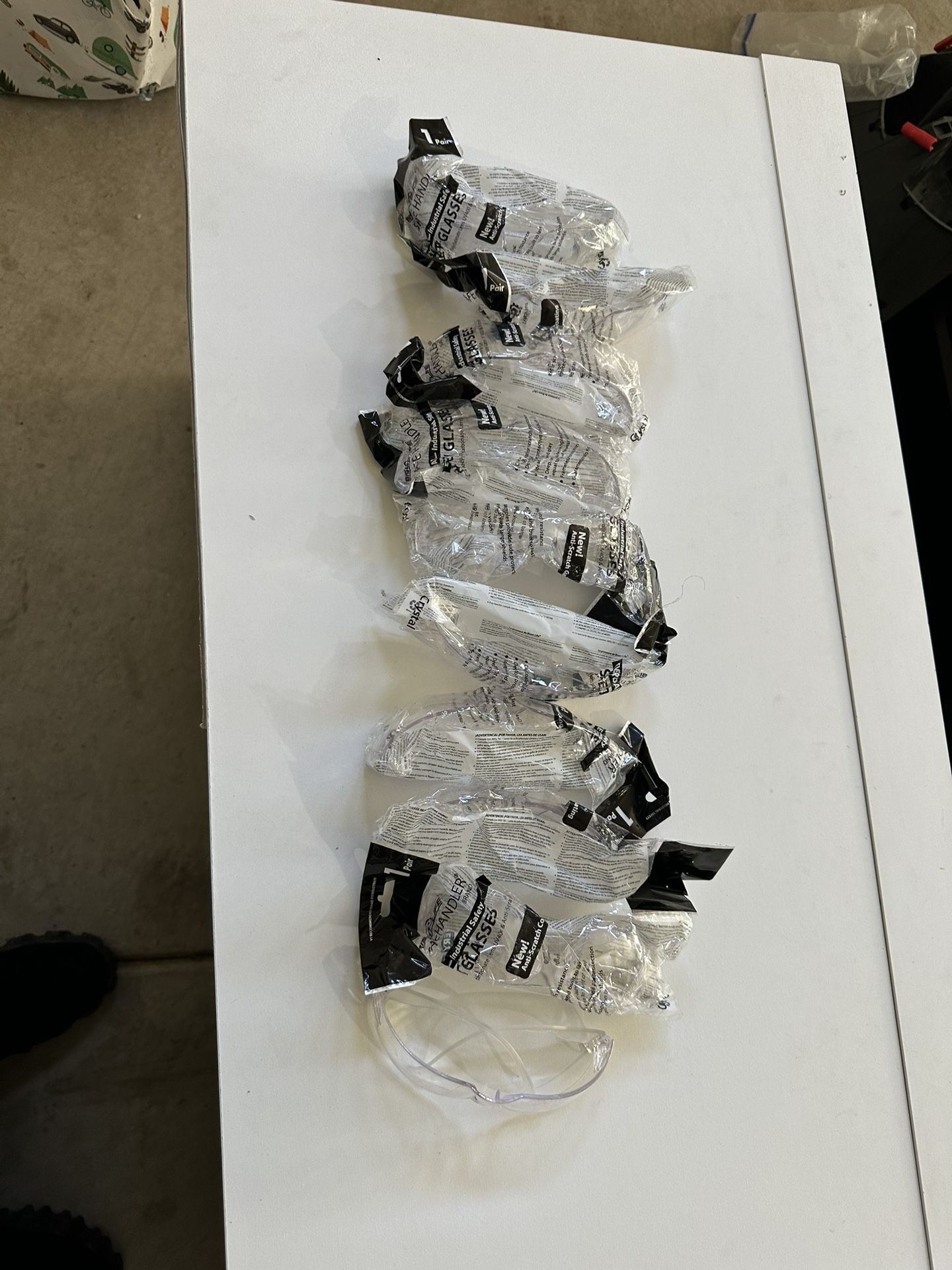Several Clear Protective Eyeglasses 