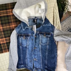 H & M Kids Denim Hoodie Jacket 