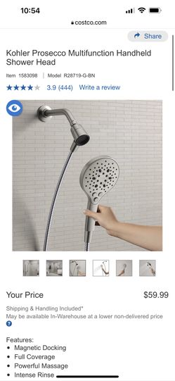 Kohler Prosecco Multifunction Handheld Shower Head