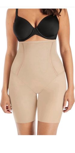 Maidenform Women's High-waist Thigh Slimmer, Firm-control Shapewear 3xl Beige