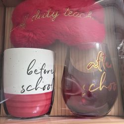 Teacher Gift Mug Wine Glass 