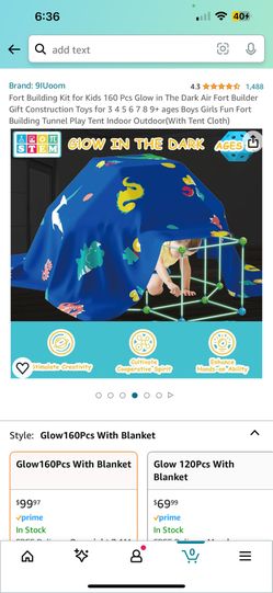 Fort Building Kit Glow In The Dark Dinosaur Cover