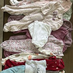 Bundle of baby girl clothes 9months