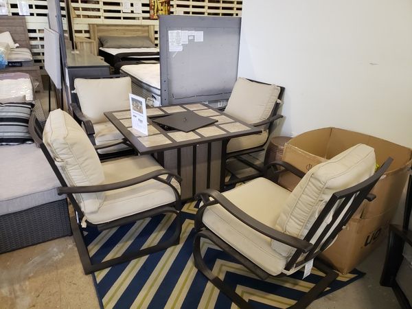 Brand New Patio Furniture 4pc Set Firepit And 4 Chairs Tax Included And Free Delivery For Sale In Hayward Ca Offerup