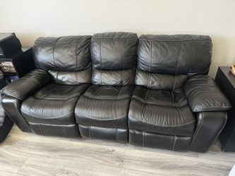 Leather Recliner Couch