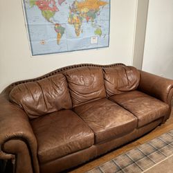 Full Size Leather Couch