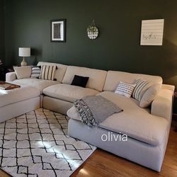 Elyza 3 Piece Couch& Sectional 