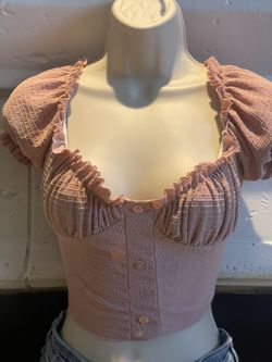 Nasty Gal Off Shoulders Pink Top