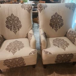 Two ASHLEY Chairs (Need Reupholstery) $200 For Both FIRM