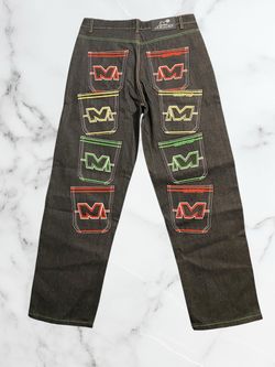Minus Two Cargo Jeans Multi-Pocket Embroidered