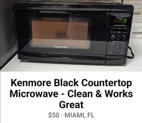 Kenmore Black Countertop Microwave - Clean & Works Great