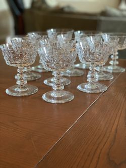 Vintage Crystal Wine Glasses