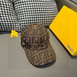 Fendi brown patterned hat