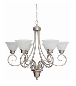 Brushed nickel chandelier
